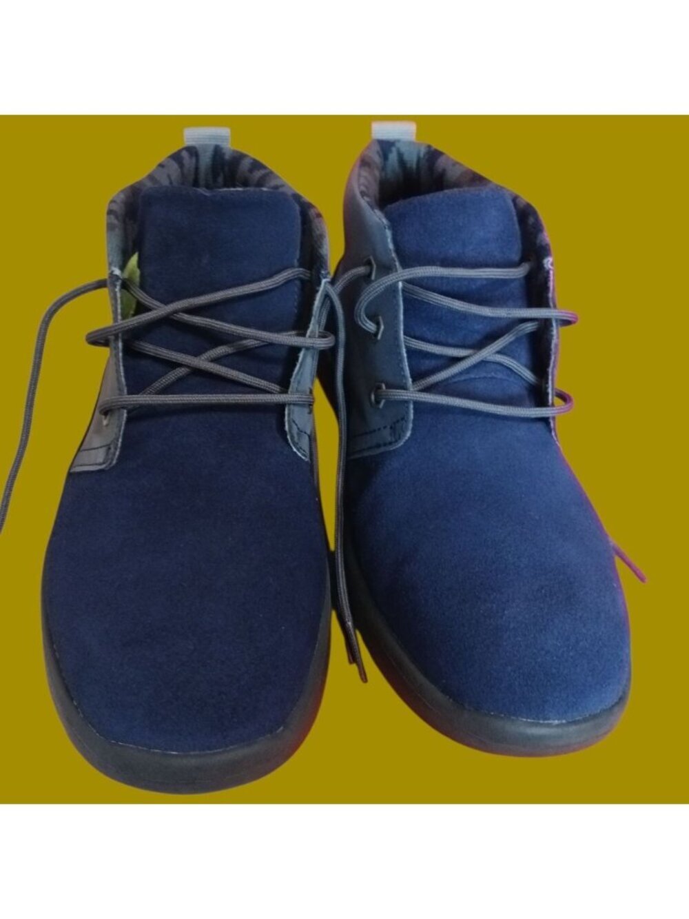 UGG Blue Youth Reflective Canoe Chukka Boots Navy Blue Size 6